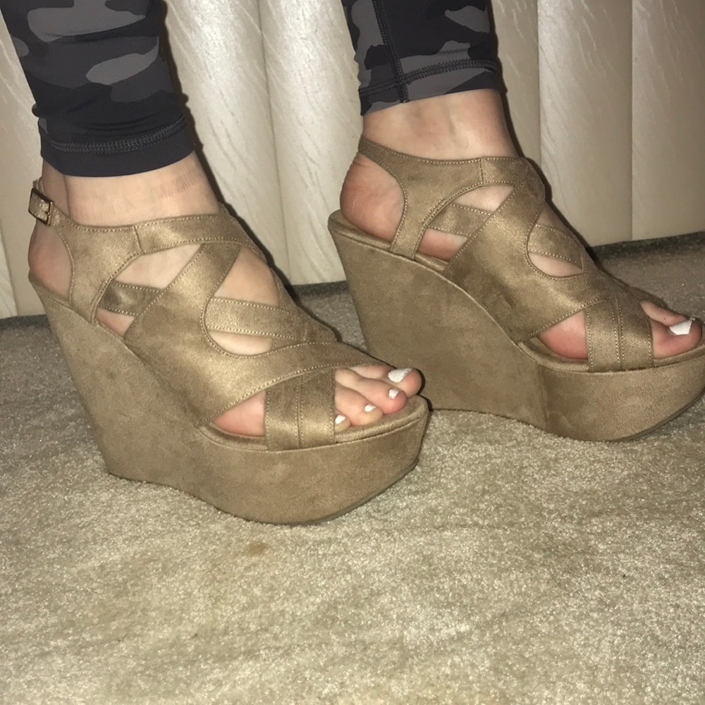 Suede Wedges